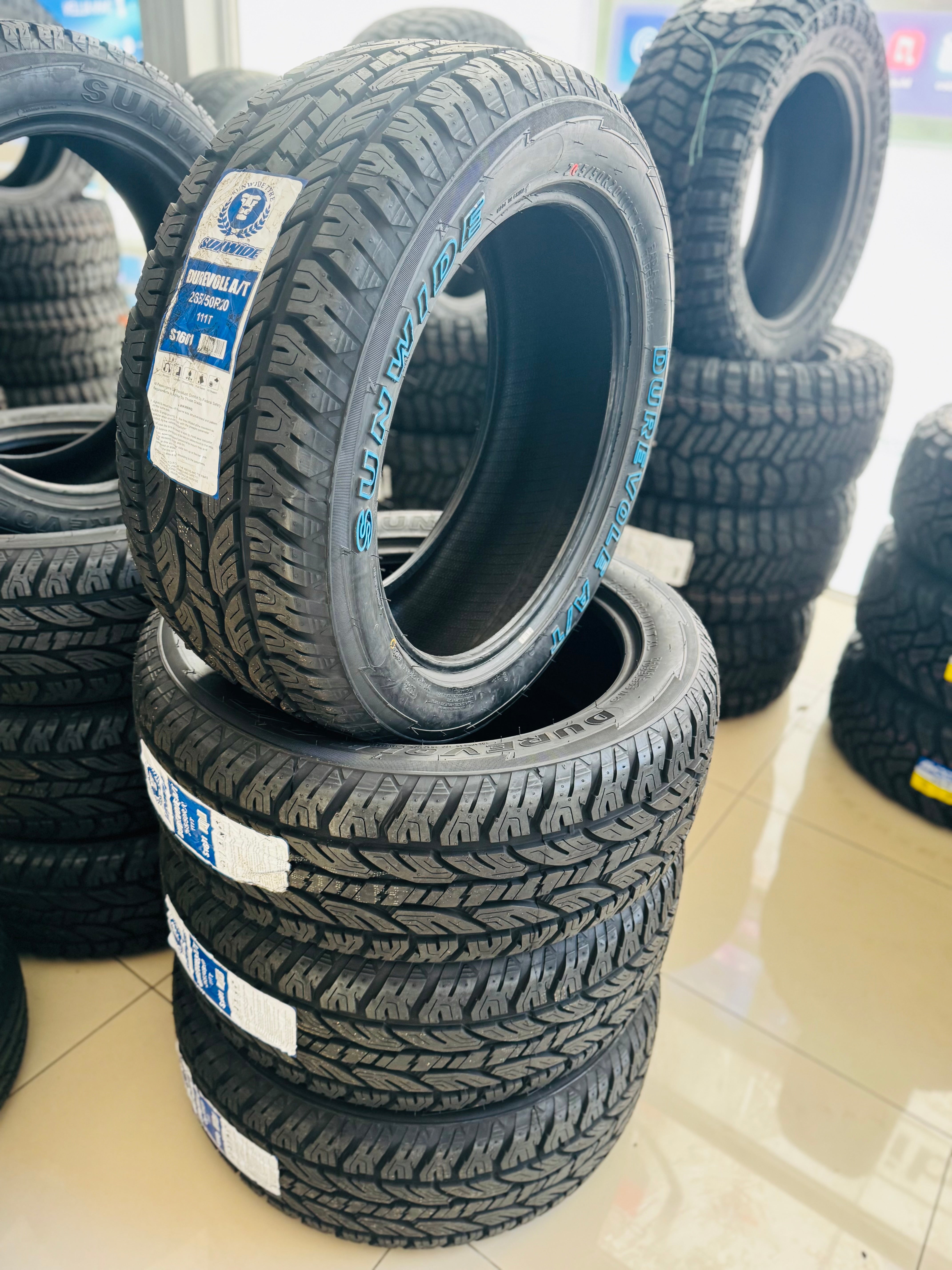 265/50/20 SUNWIDE DUREVOLE A/T TYRE WHITE LETTER