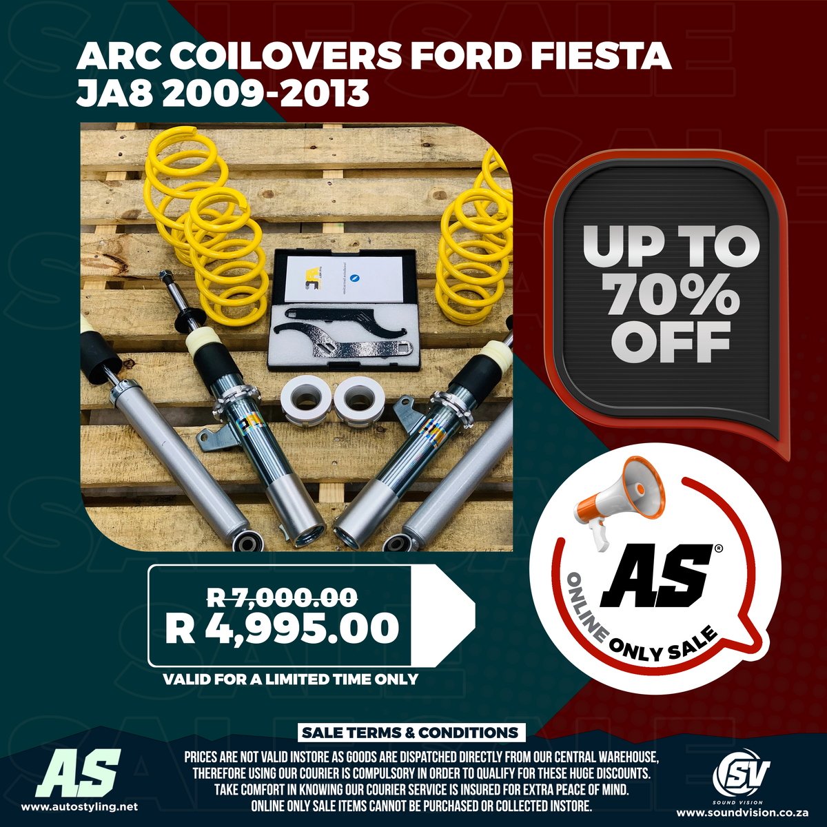 ARC COILOVERS FORD FIESTA JA8 2009-2013