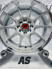 15” AS- 7582 4/100 4/108 silver wheels