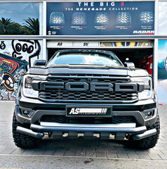 FORD RAPTOR RANGER/ EVEREST  NEXT GEN 2023 BUMPER GUARD / NUDGE BAR / STYLING BAR 3 PIECE BLACK FITS ALL NEW GENERATION FORD RANGERS