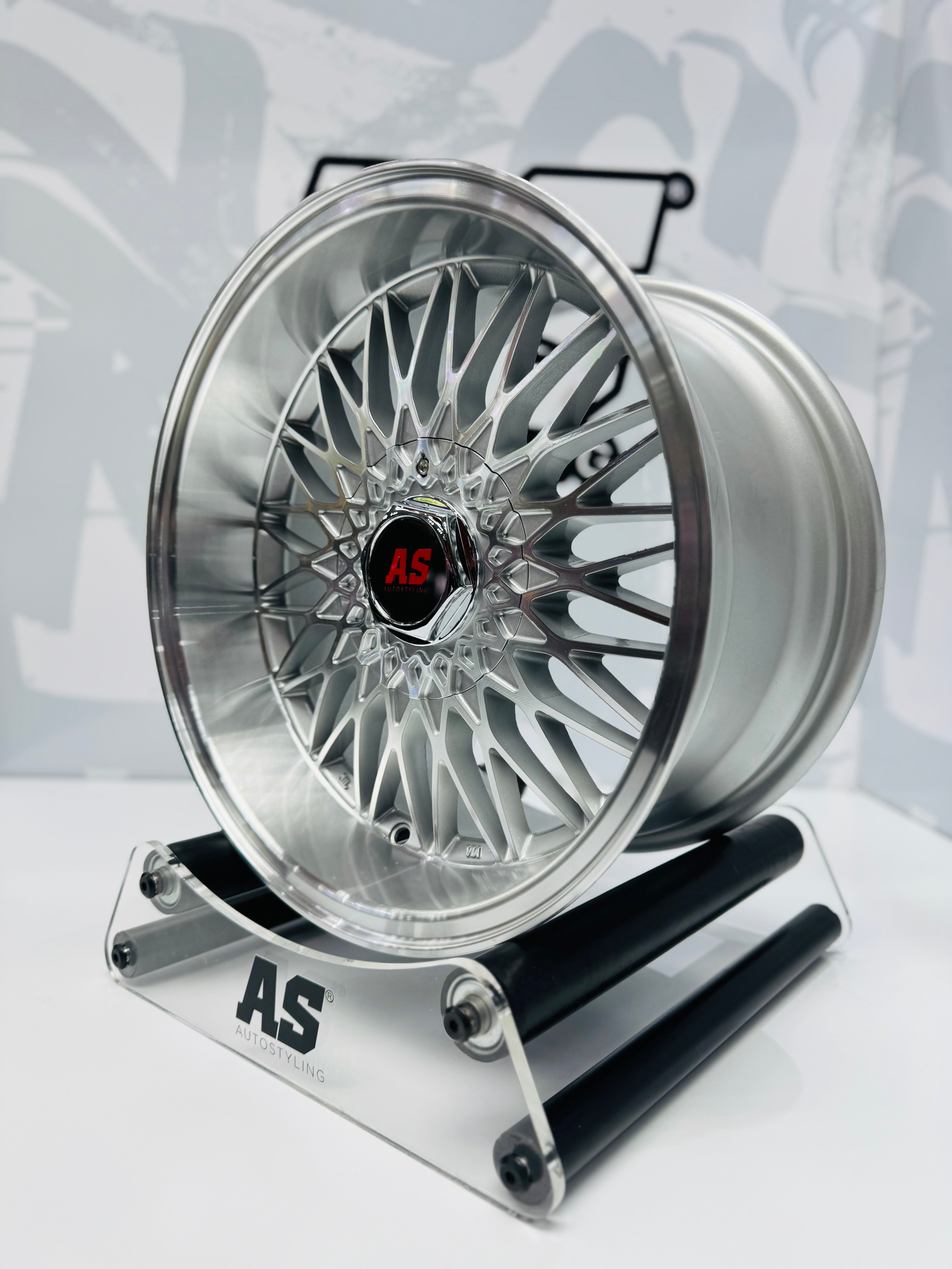 15” AS- EAGLE 4/100 & 4/108 silver machine face
