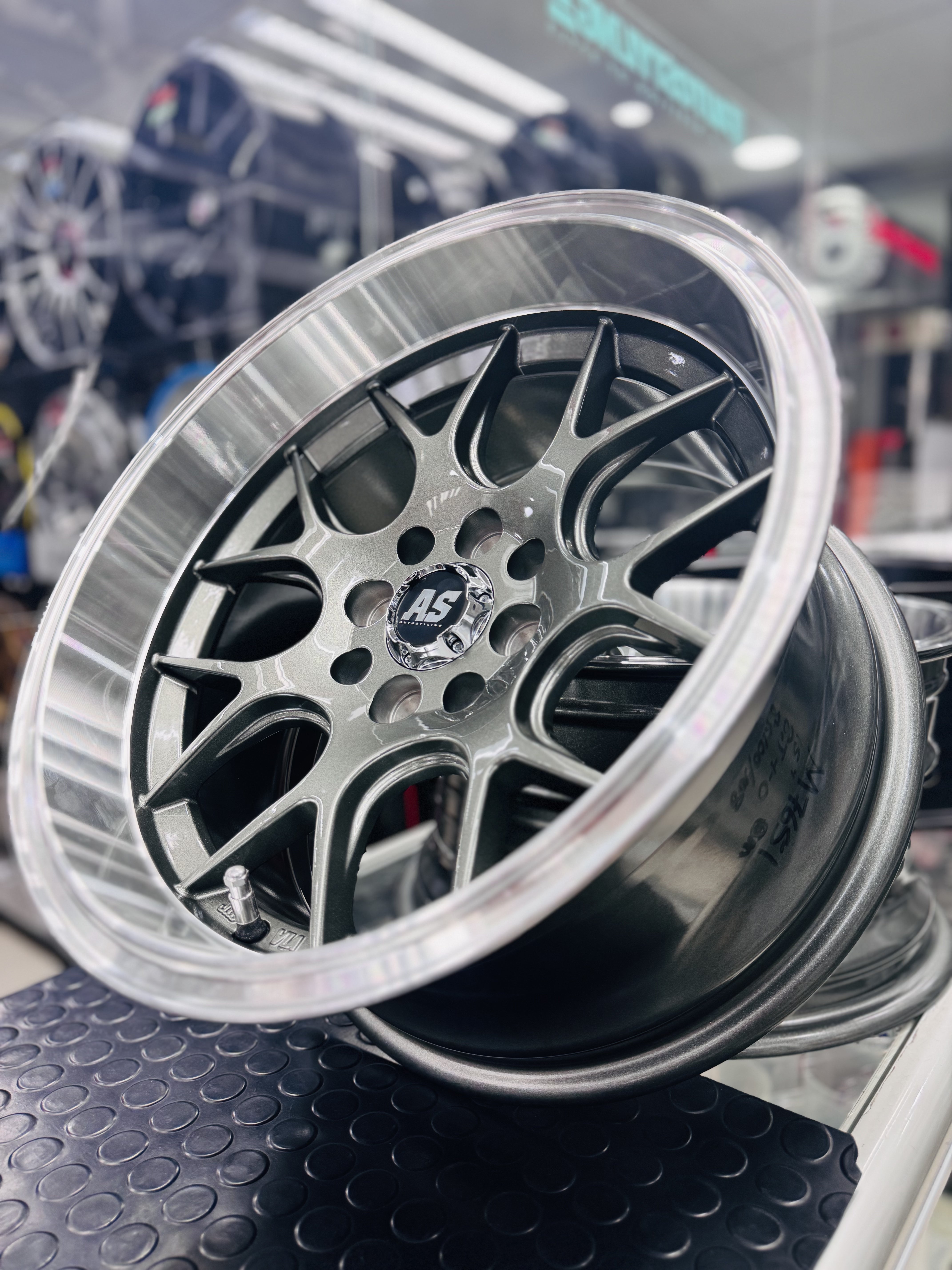 15” AS- 7651 4/100 4/108  gunmetal wheels