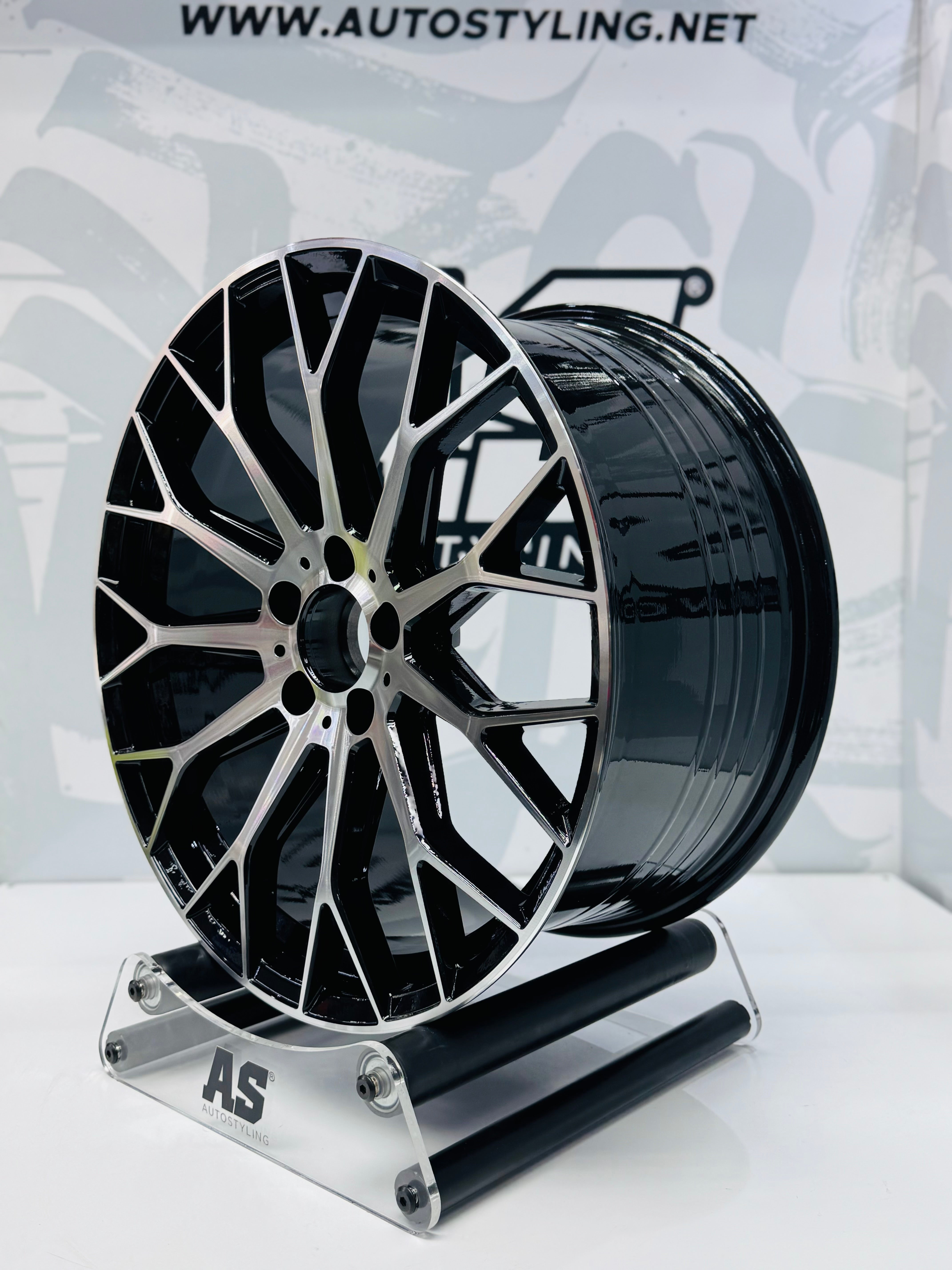 19” AMG F32FBX151 MACHINE BLACK 5x112 narrow wide wheels - Autostyling Klerksdorp