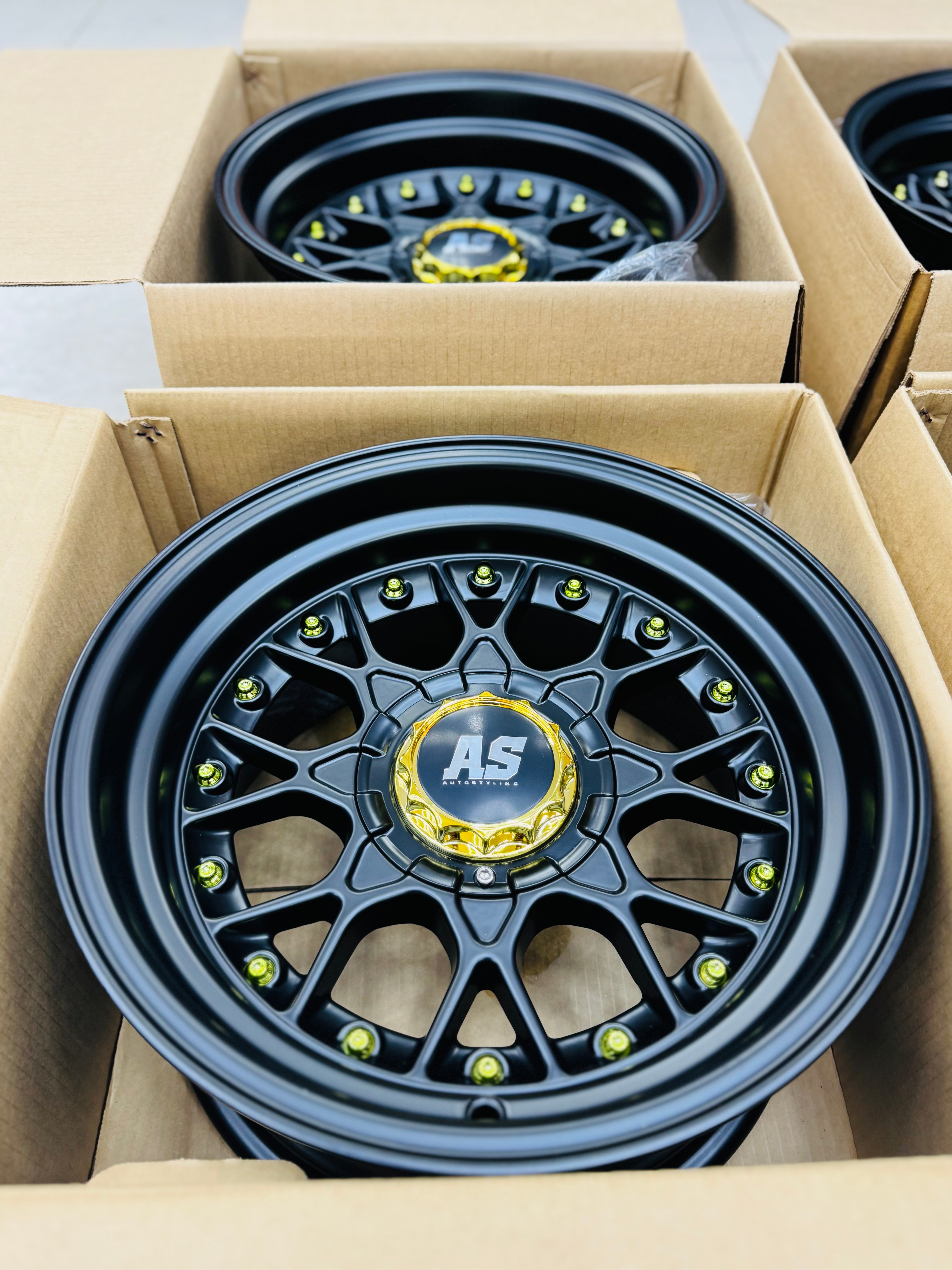 15'' AS- RC2 FULL MATT BLACK  4/100 4/114