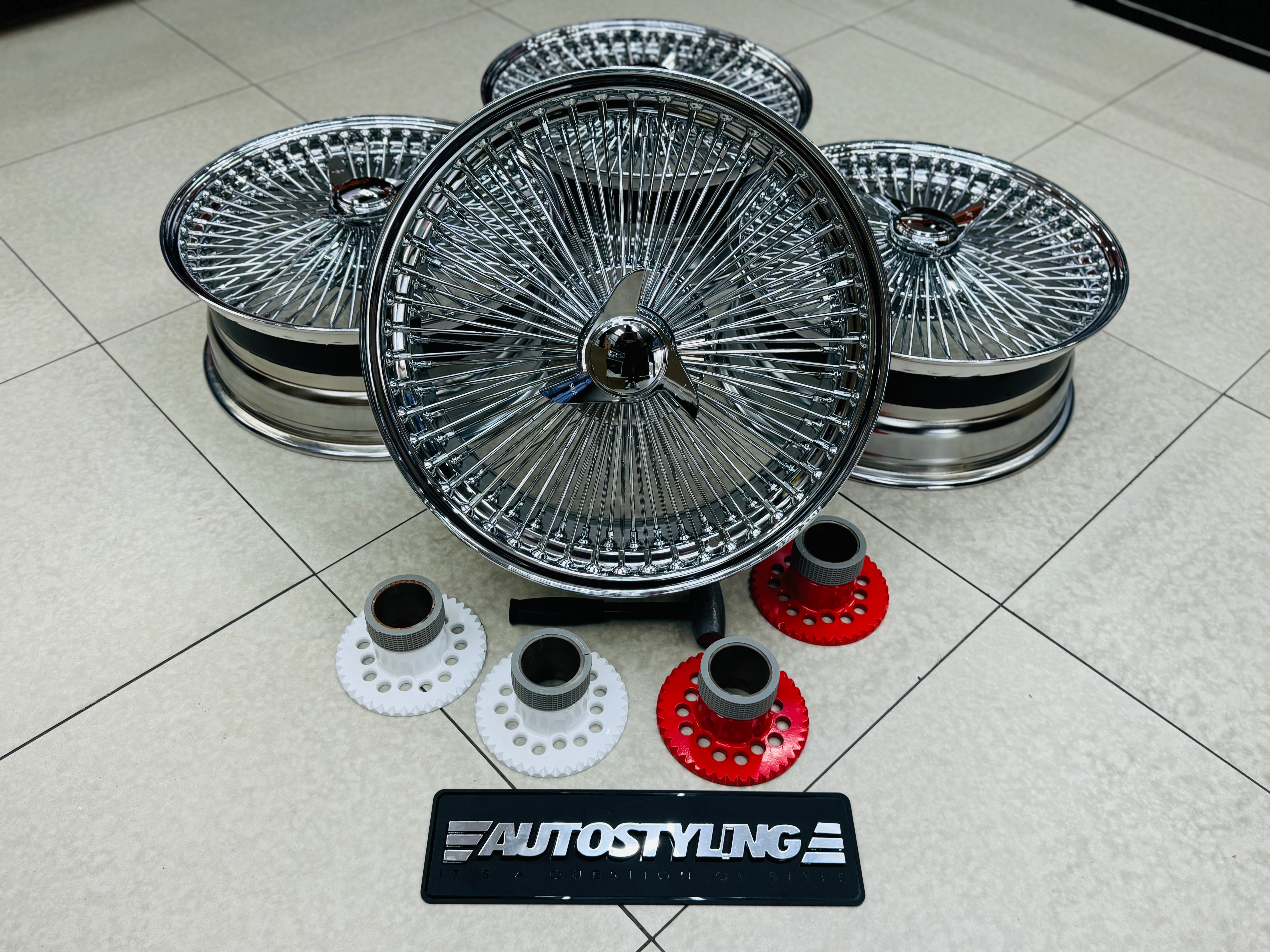 20” AS - 100 SPOKE WIRE WHEEL FITS ALL CARS