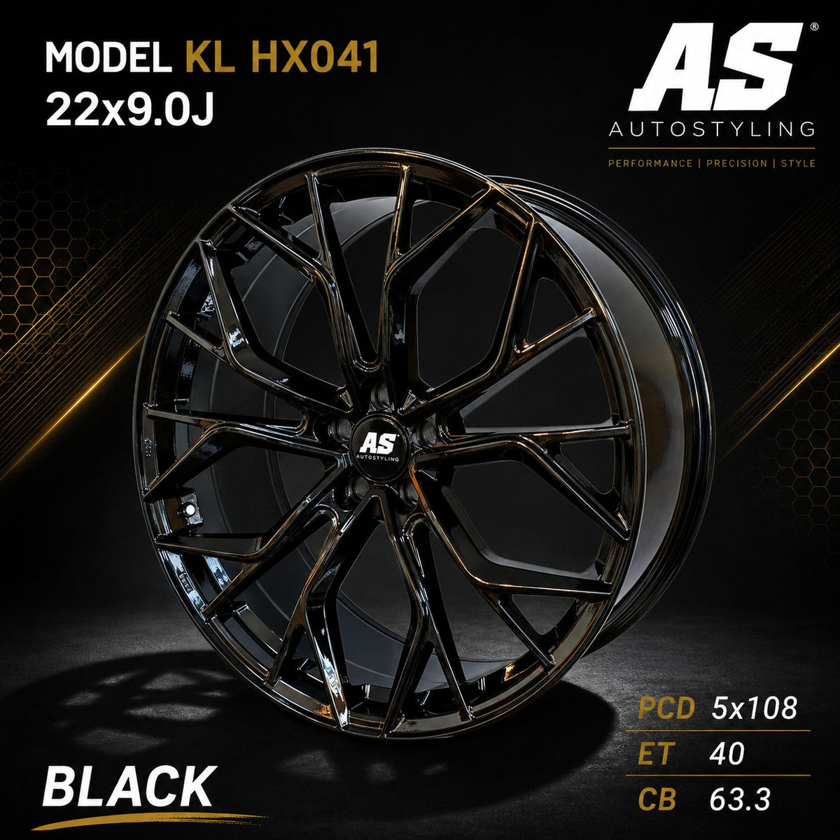 22” 5x108 PCD RIMS set of 4 suitable for JETOUR & icaur
