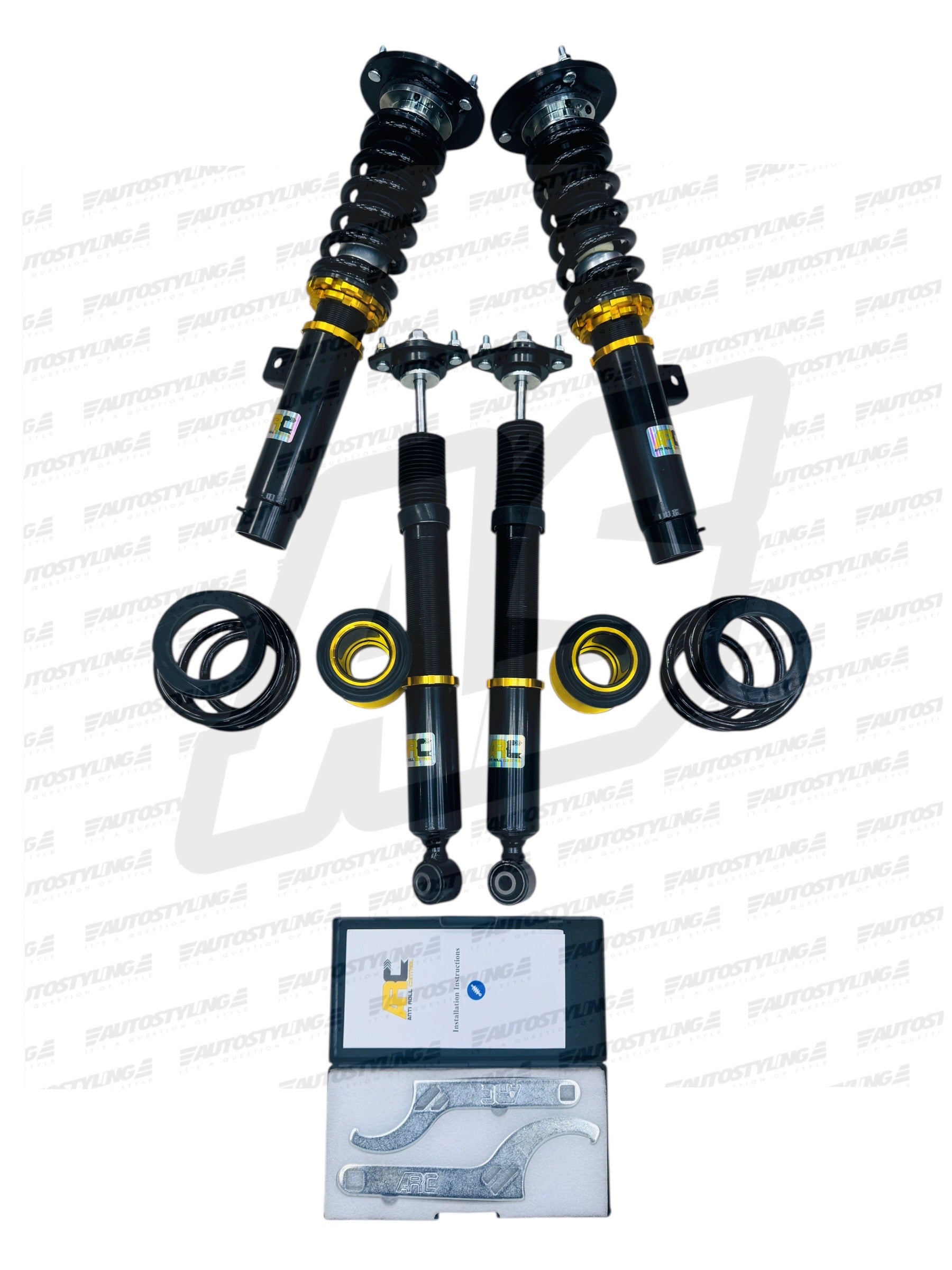 ARC PRO VERSION COILOVERS WITH BMW E46 METAL MOUNTING
