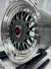 15” AS- 7501 4/100 4/114 gunmetal grey wheels