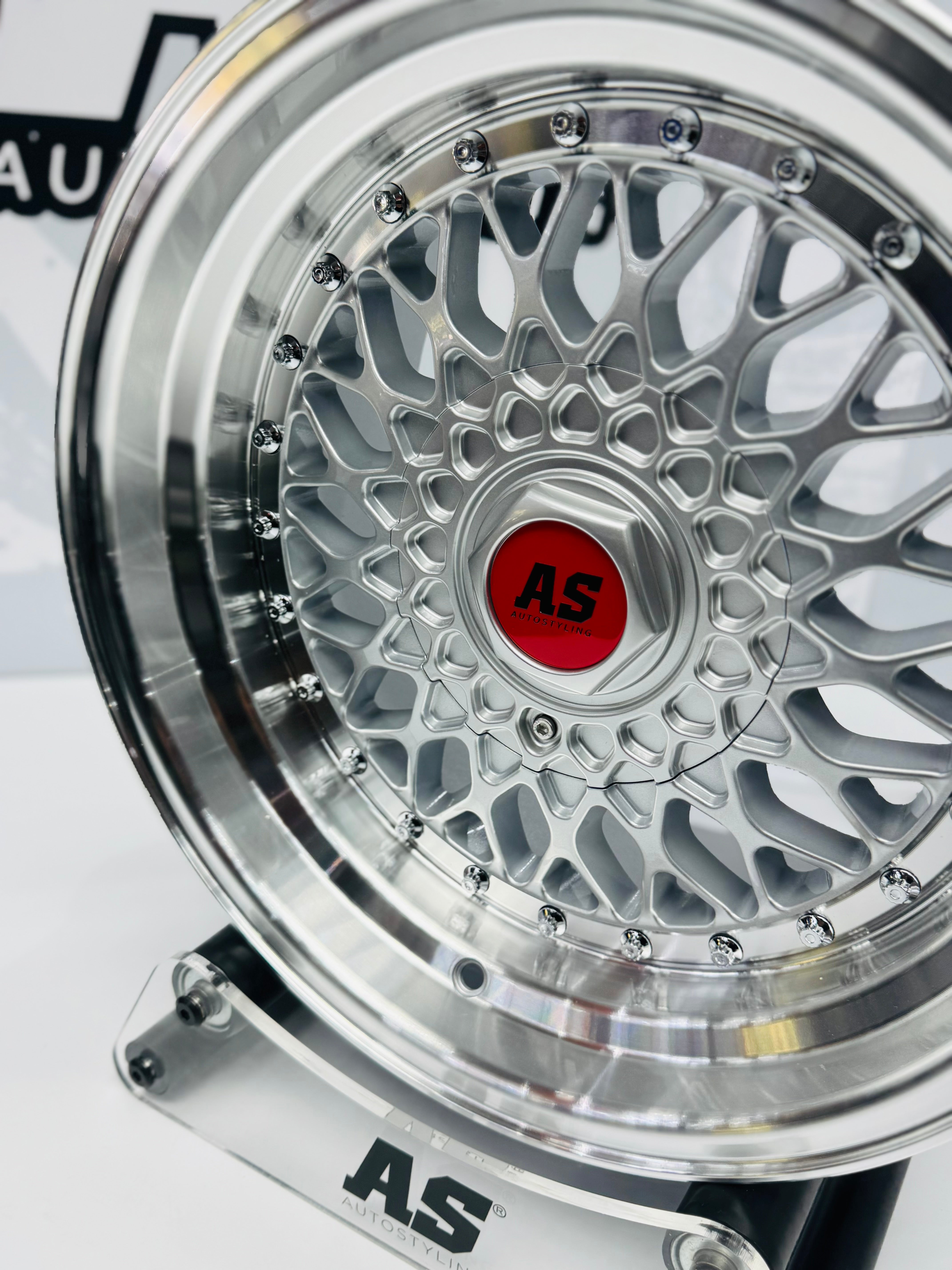 16” AS-MESH 8/9j 4/100 & 5/100 multi hole  SILVER