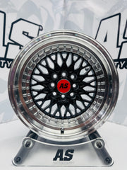 15” AS-7154 MESH  BLACK 4/100 4/114 wheels