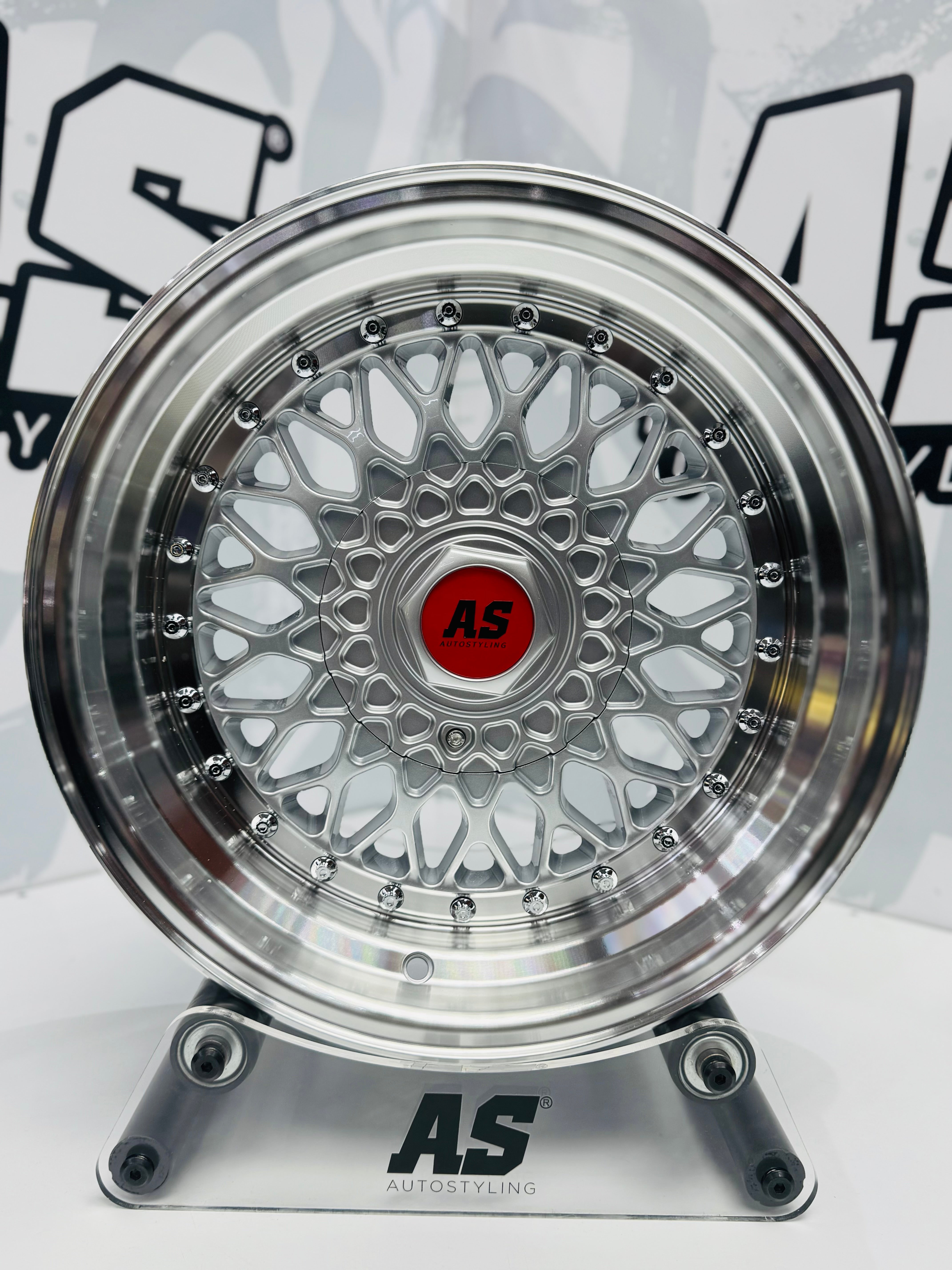 16” AS-MESH 8/9j 4/100 & 5/100 multi hole  SILVER