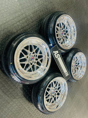 RIM & TYRE COMBO DEAL 15” 5039CHROME  4x100 & 4x114    + 165/50/15  COMFORSER TYRES  - BRAND NEW