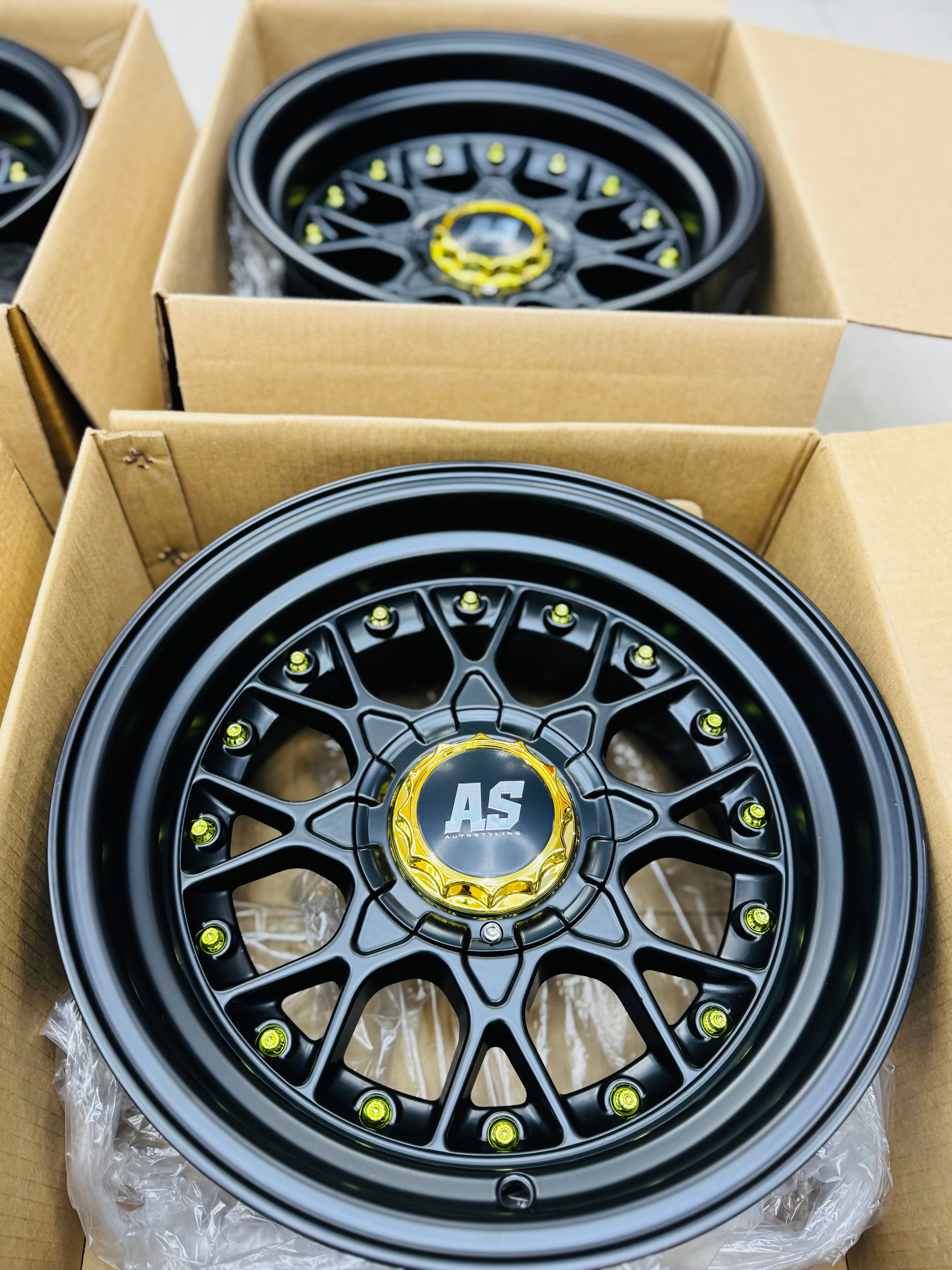 15'' AS- RC2 FULL MATT BLACK  4/100 4/114