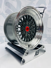 15” AS- M7579 4/100 4/114 gunmetal grey wheels