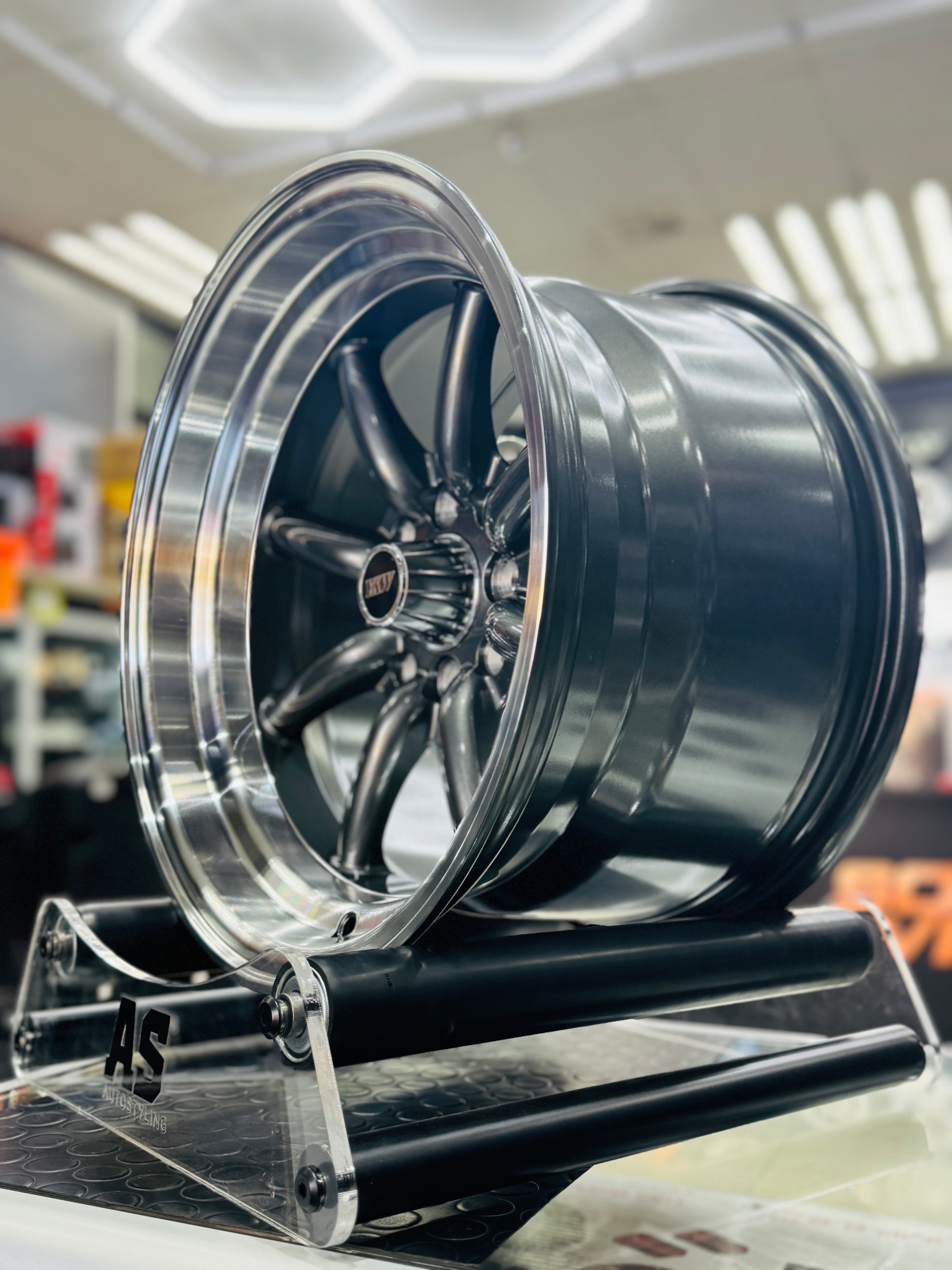 15” AS-WATA 8J/9J  4/100 4/114 GUNMETAL RIMS