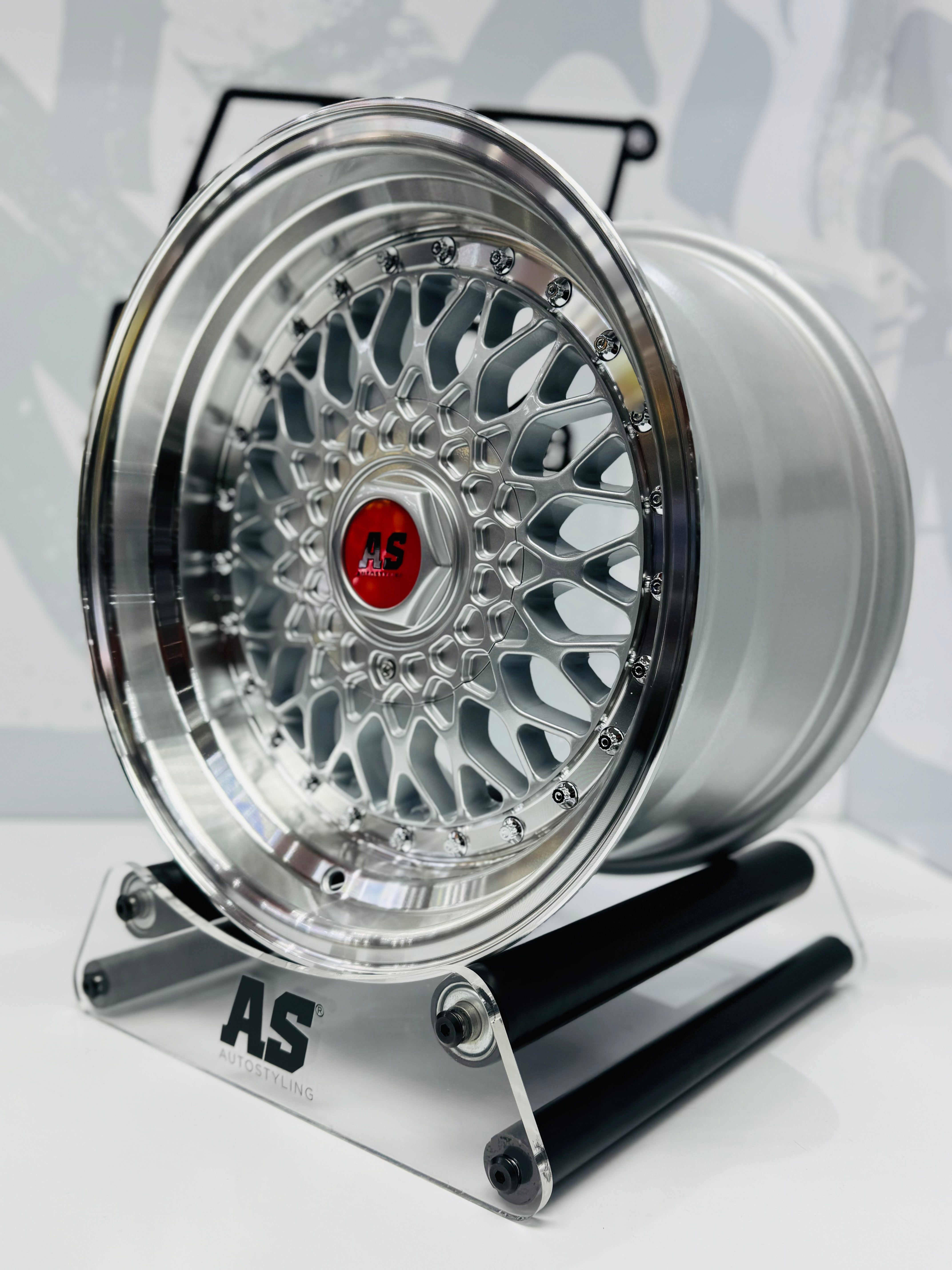 16” AS-MESH 8/9j 4/100 & 5/100 multi hole  SILVER