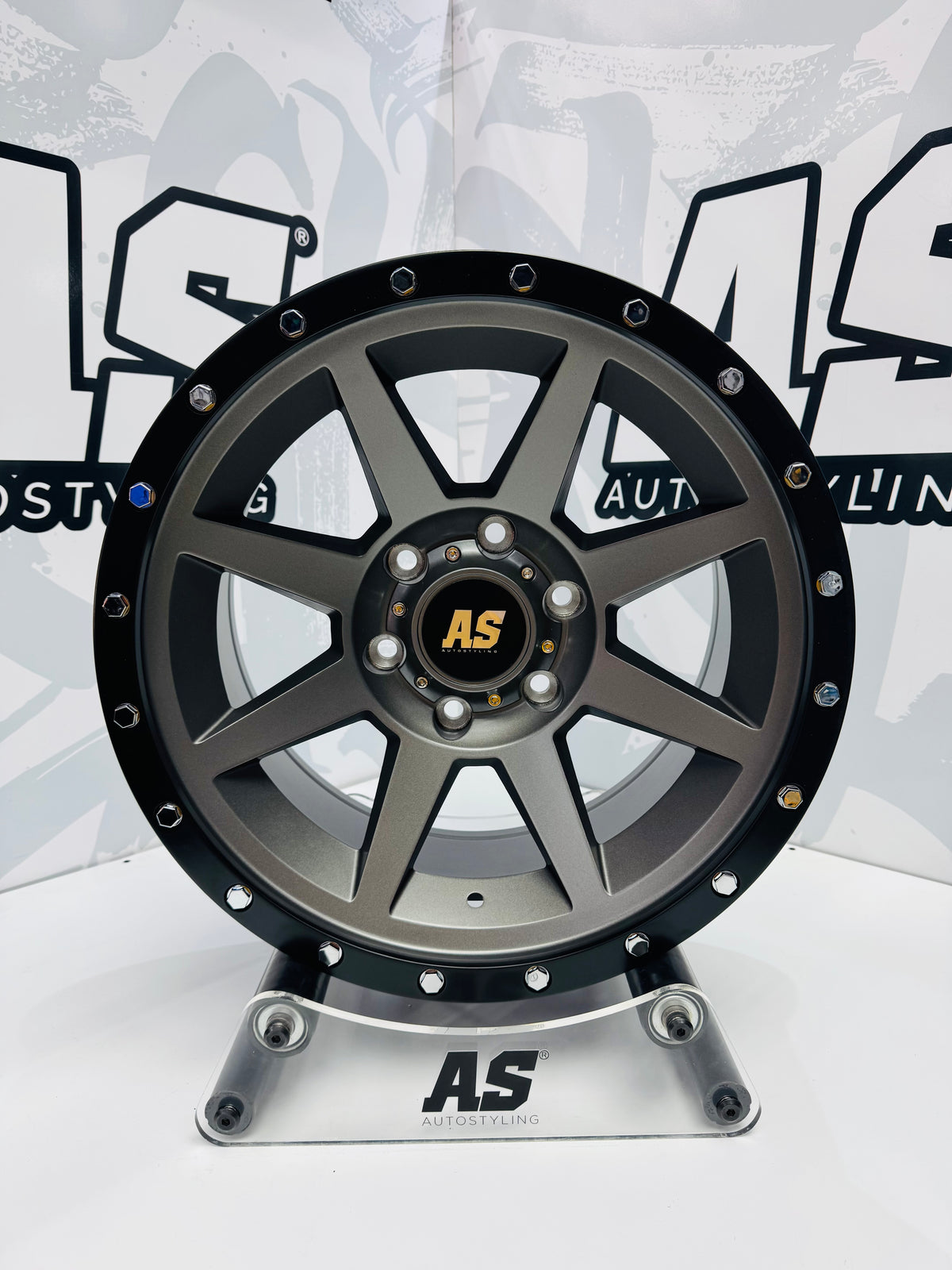 17” AS-8003 4x4 rims  6/139 PCD MATT GREY