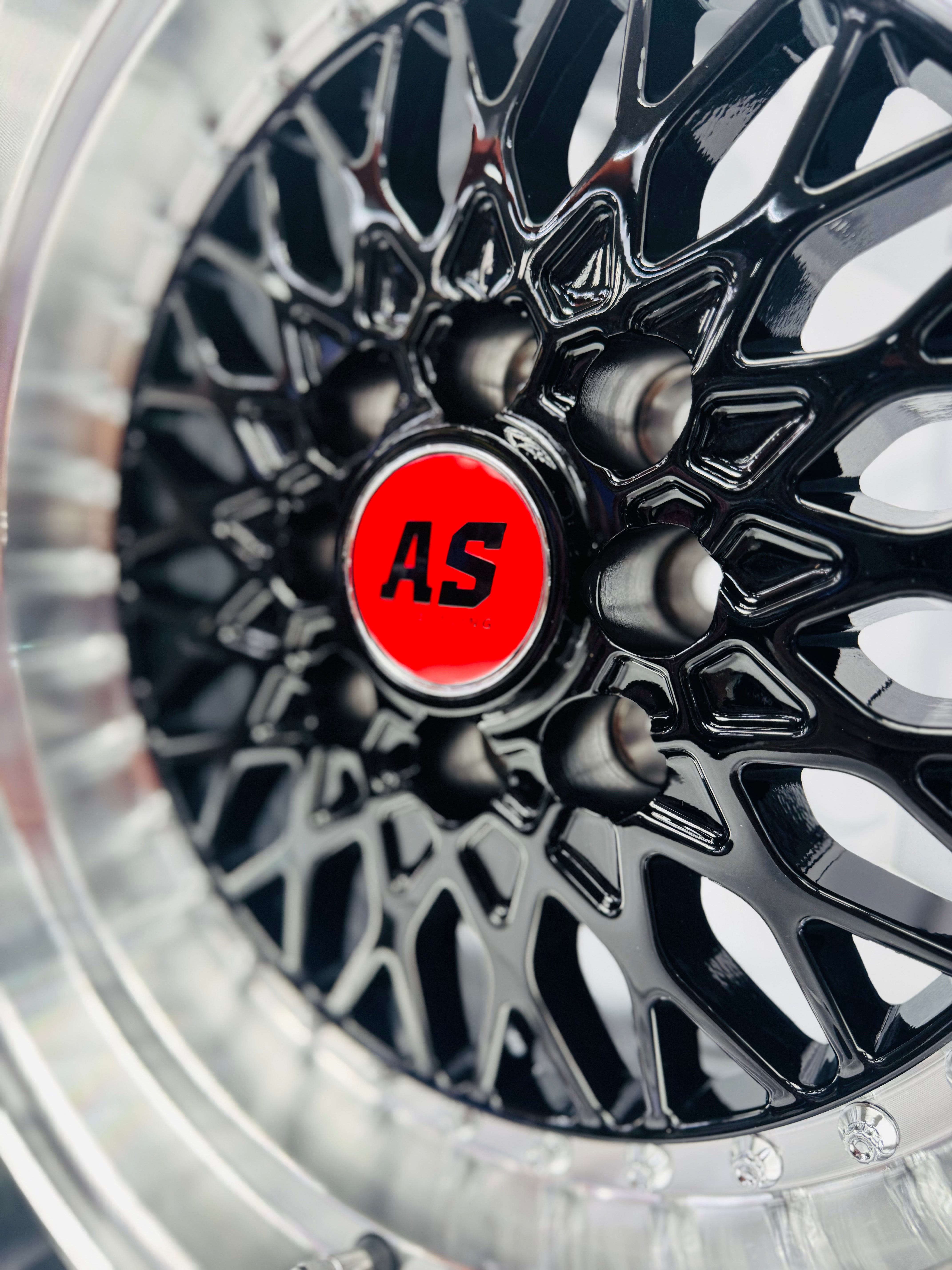 15” AS-7154 MESH  BLACK 4/100 4/114 wheels
