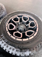 RIM & TYRE COMBO DEAL 17” ALINE SUMMIT + GRABBER AT3 TYRES USED