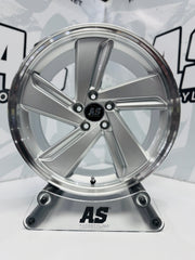 17” AS- MILTON DISHED 5/100 SILVER RIMS