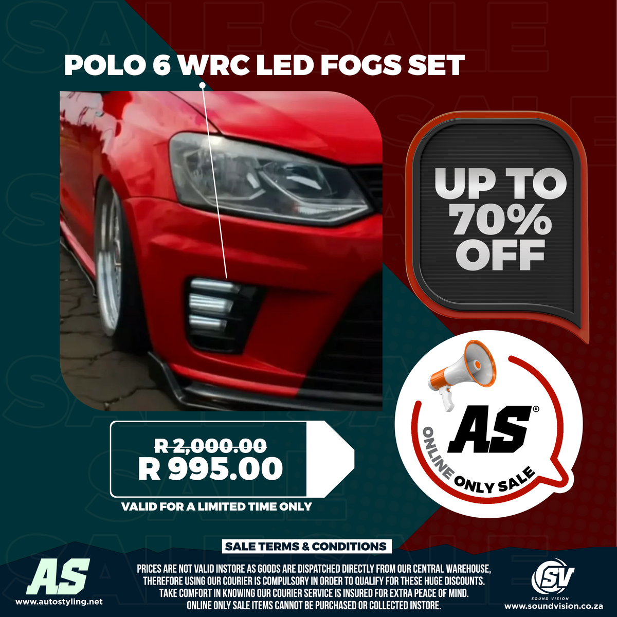 POLO 6 WRC LED FOGS SET