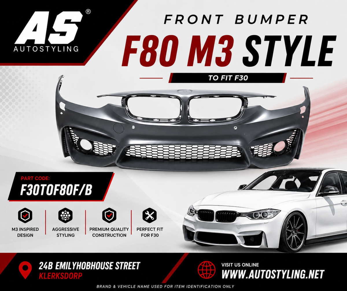 F30 M3 BUMPER CONVERSION fog light compatible & non fog light compatible - Autostyling Klerksdorp