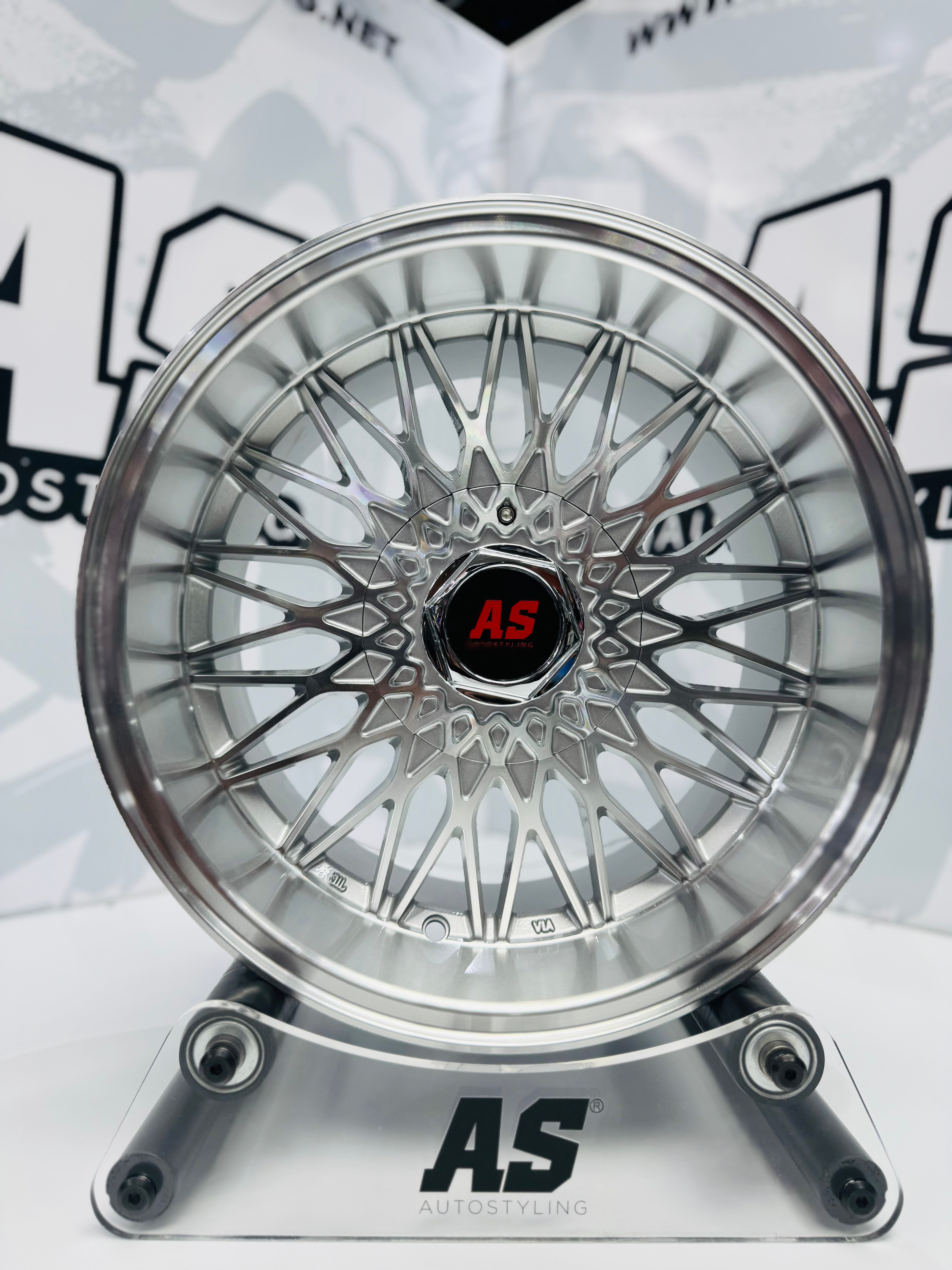 15” AS- EAGLE 4/100 & 4/108 silver machine face