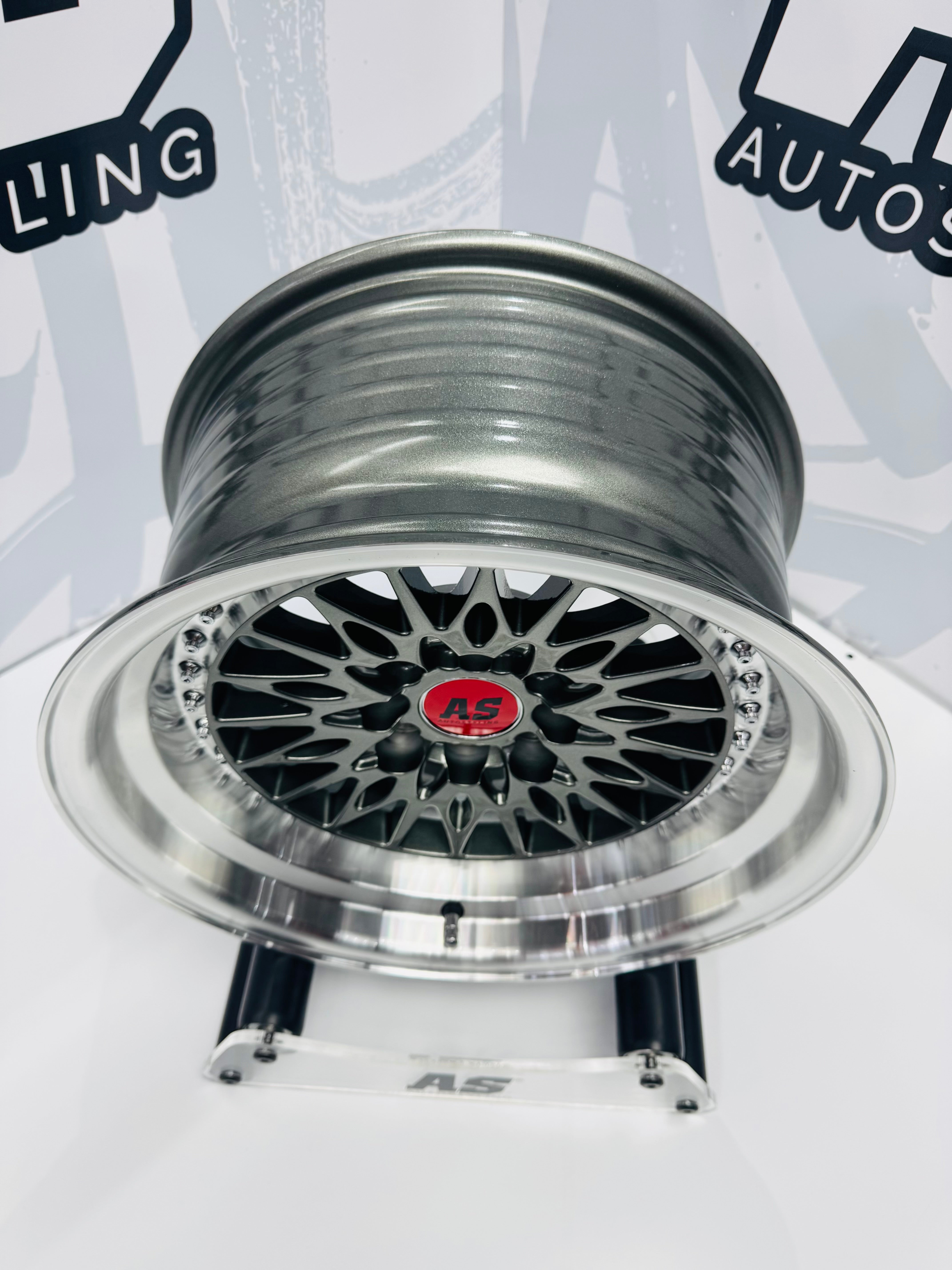 15” AS- M7579 4/100 4/114 gunmetal grey wheels