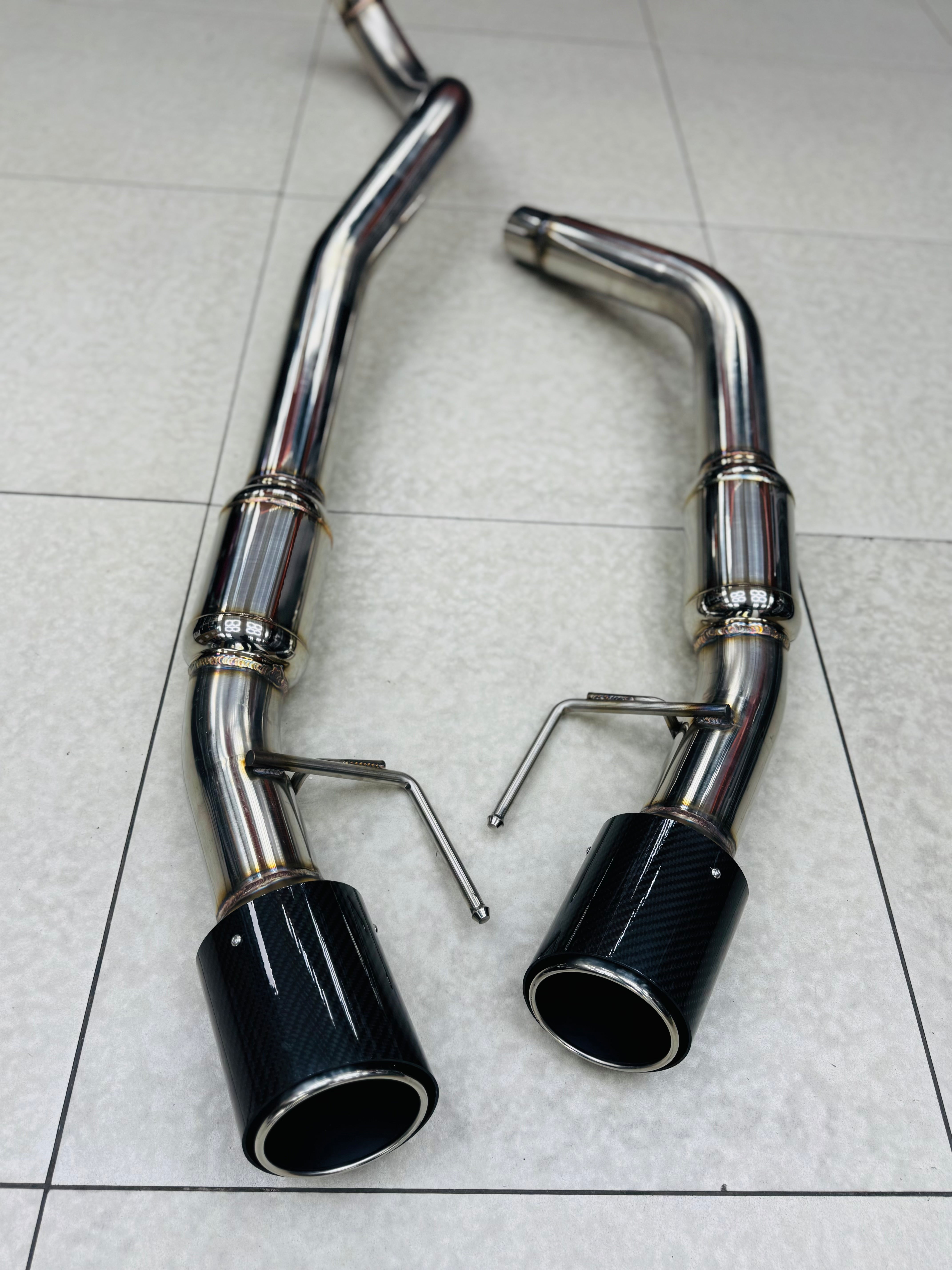 FORD RANGER T9 RAPTOR  EXHAUST SYSTEM CARBON TIPS