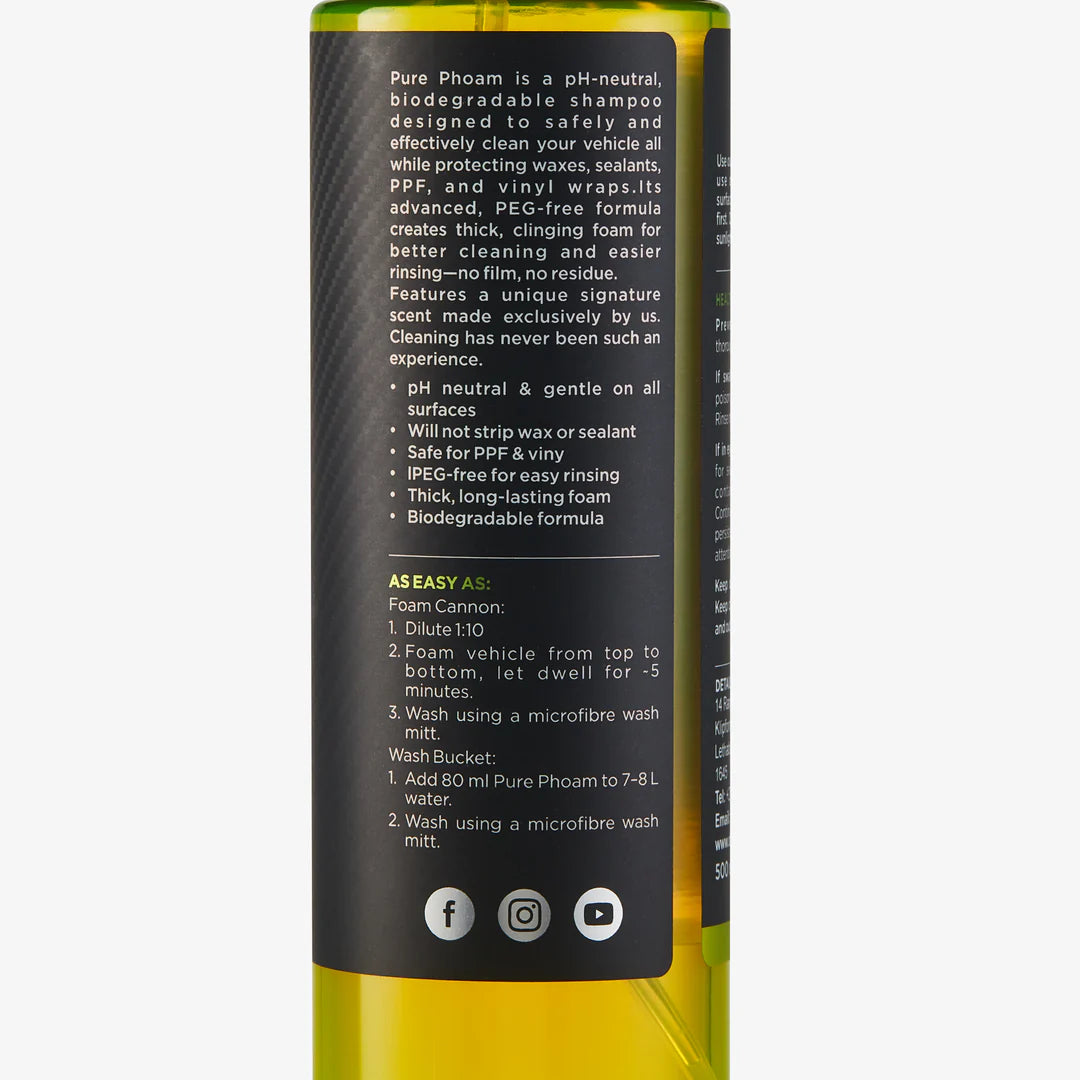 DETAILEASE PURE Phoam - High Concentrate Cleaning Shampoo - Autostyling Klerksdorp