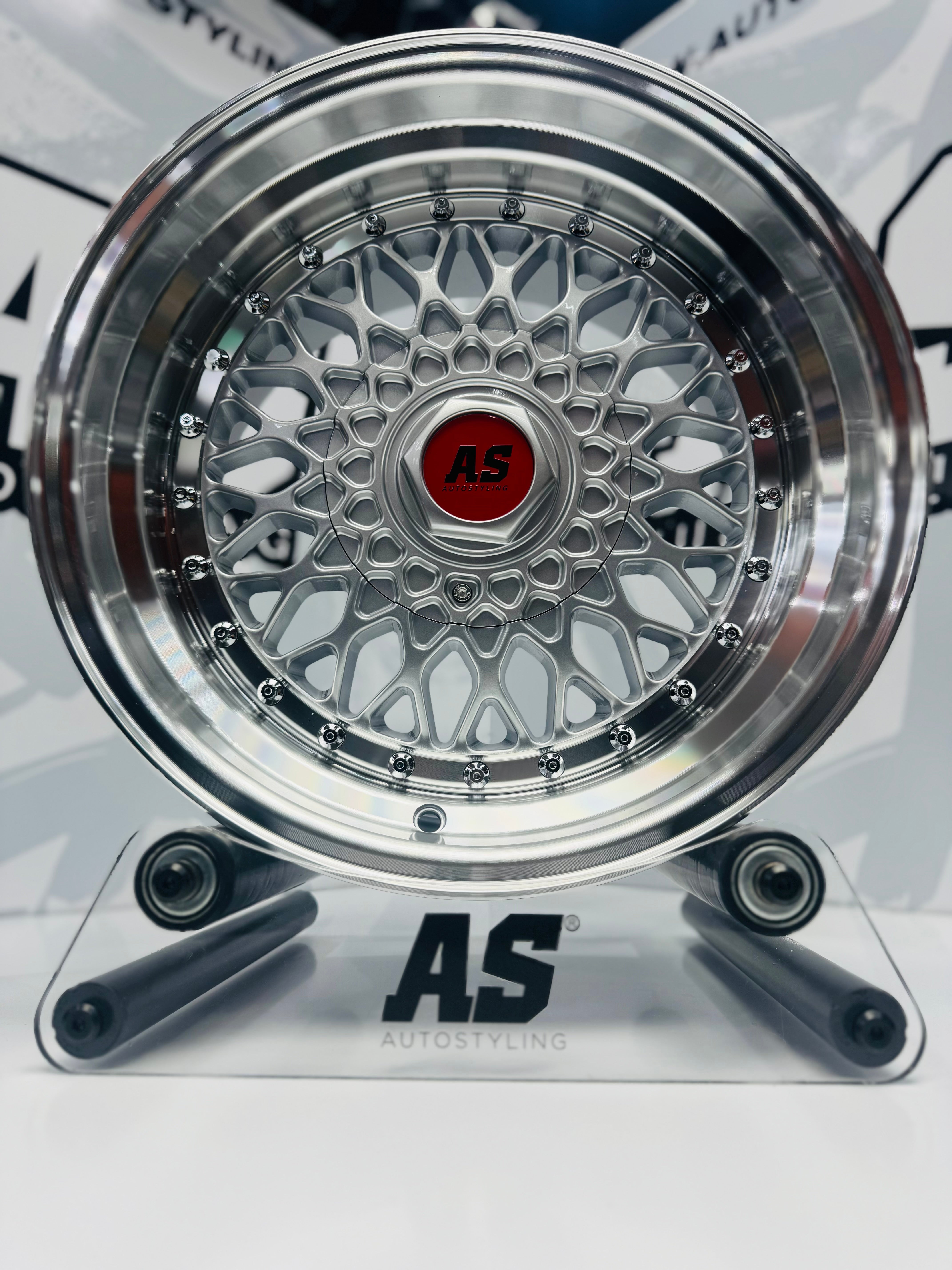 16” AS-MESH 8/9j 4/100 & 5/100 multi hole  SILVER