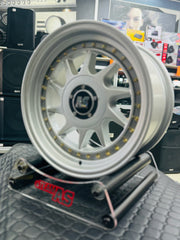 15” AS-CM128 4/100 & 4/114 multi pcd silver wheels