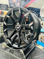 17 ” AS RAPTOR 6x139 4x4 BAKKIE WHEELS SATIN BLACK