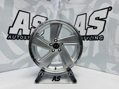 17” AS- MILTON DISHED 5/100 SILVER RIMS