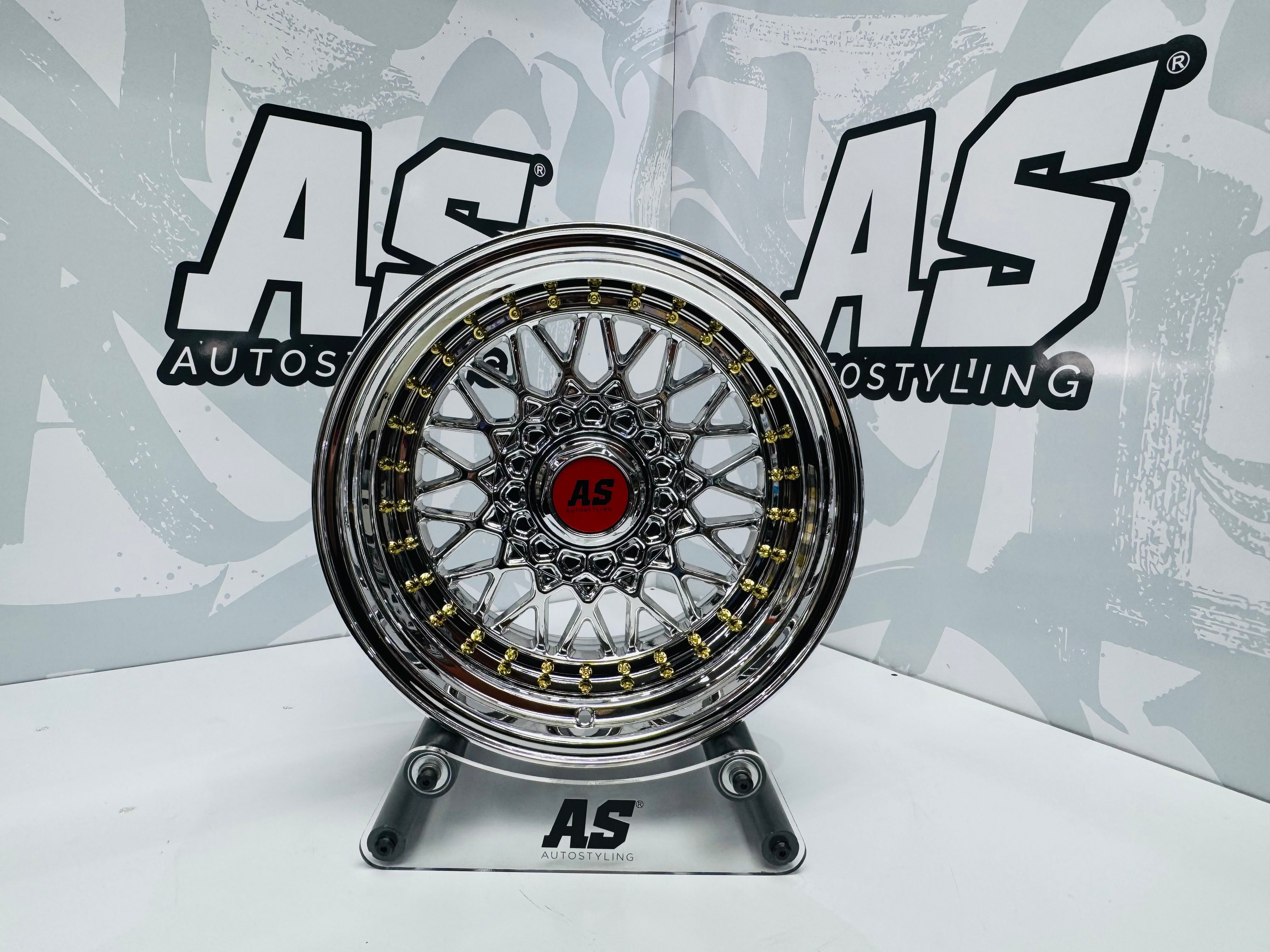 16” AS MESH BB5  CHROME 4/100PCD