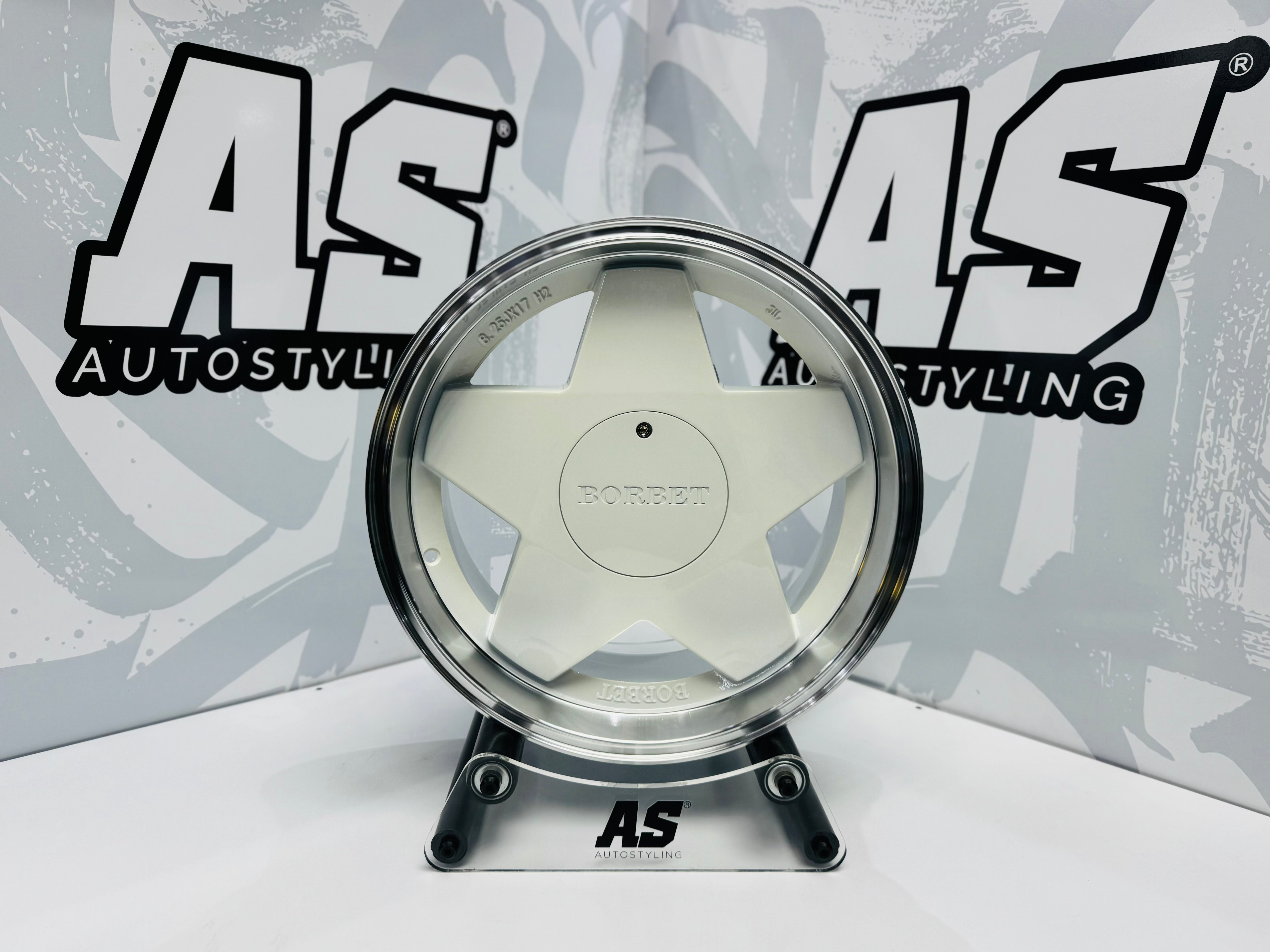 17” AS- BORB 4x100 & 5x100 WHITE WHEELS