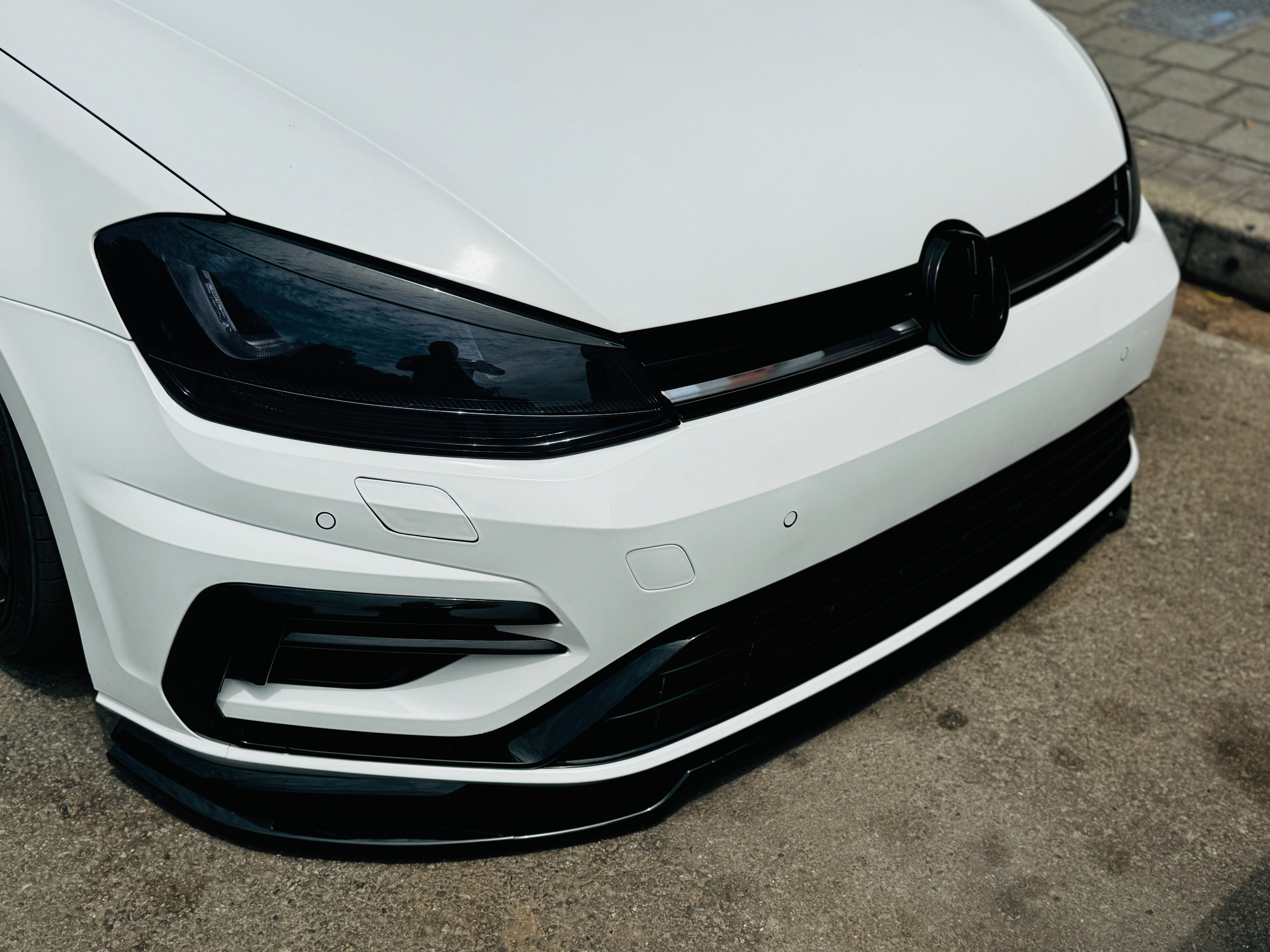 VW GOLF 7 / 7.5 / 7R / 7TSI KERSH 3PCE FRONT SPOILER GLOSS BLACK