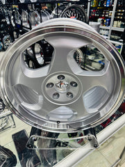 17” AS- THROWING STARS  5x120 BMW NARROW WIDES  SILVER RIMS