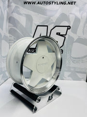 17” AS- BORB 4x100 & 5x100 WHITE WHEELS