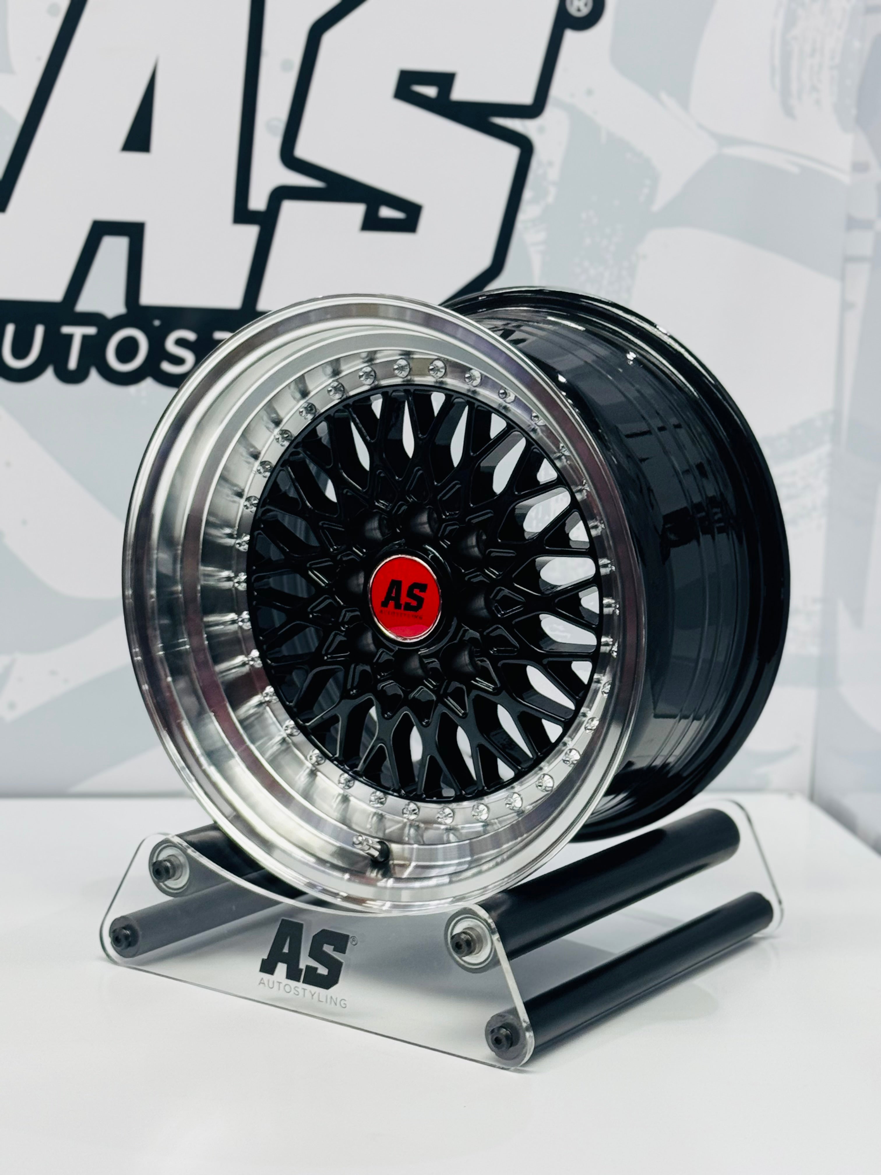 15” AS-7154 MESH  BLACK 4/100 4/114 wheels