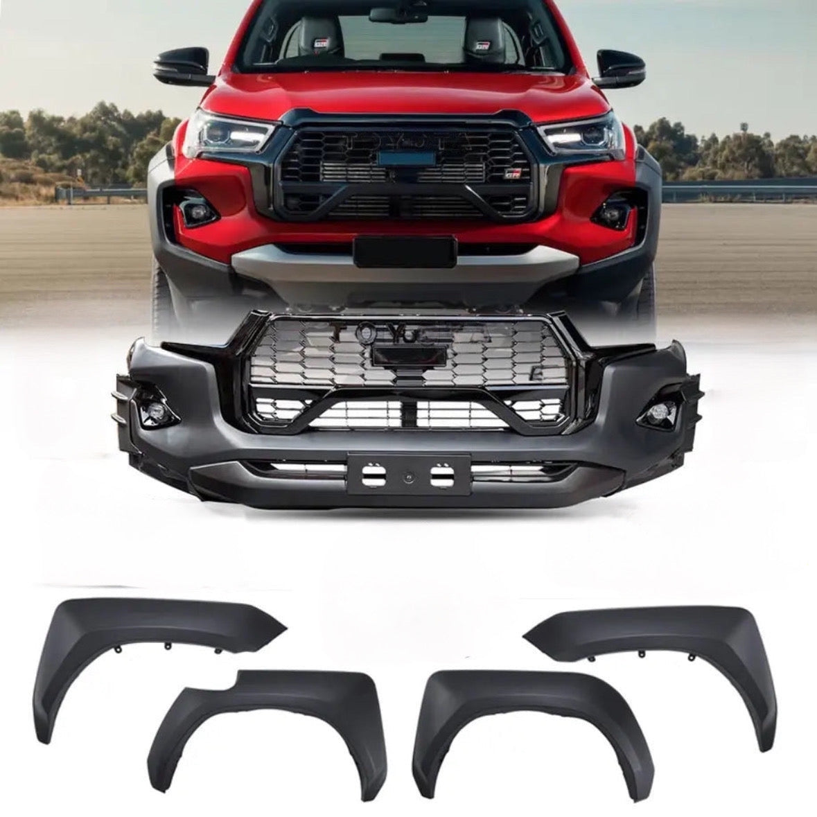 Toyota Hilux (2021-2025) GR Sport Style Conversion Body Kit excludes Headlights & Taillights
