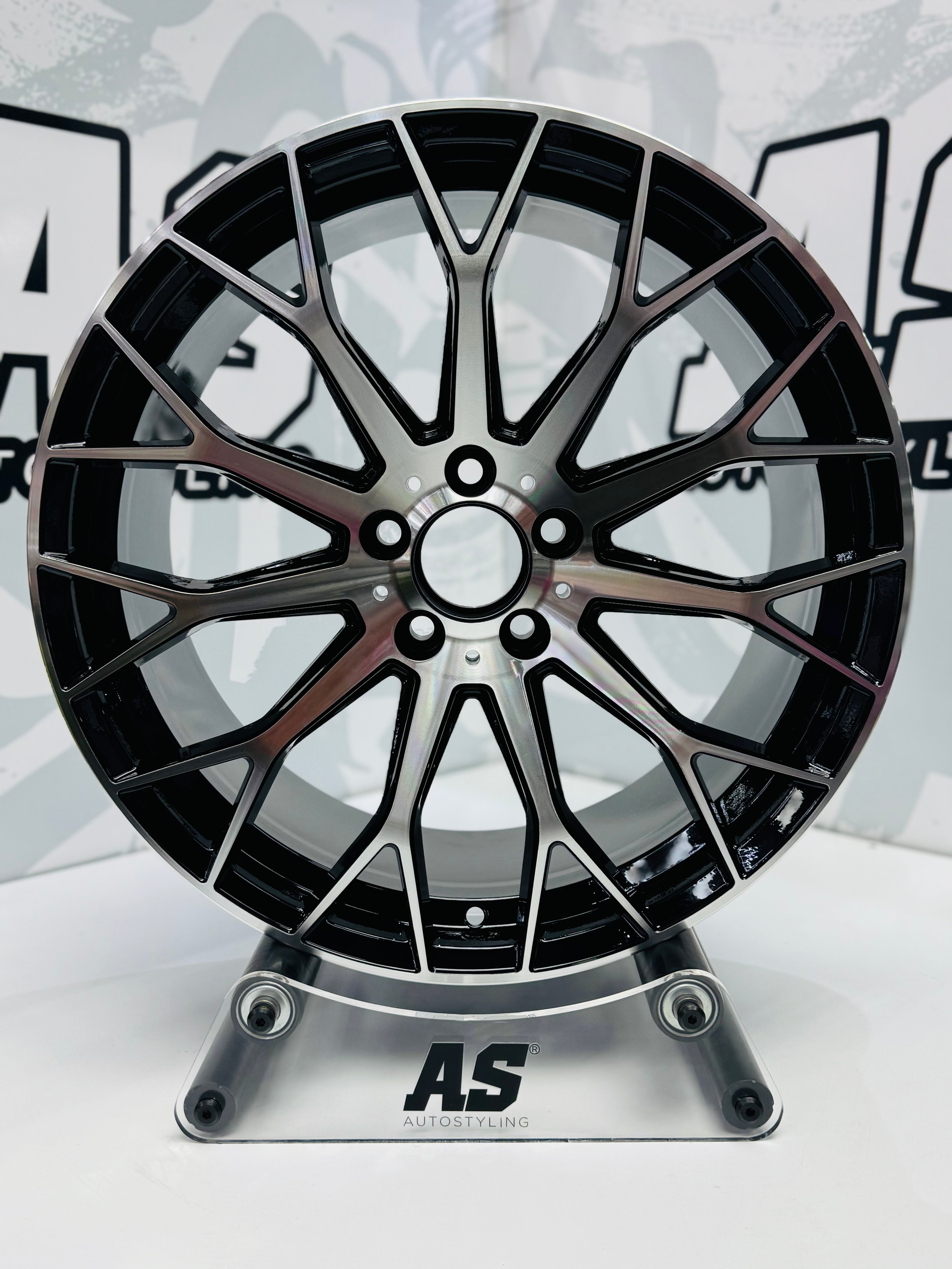 19” AMG F32FBX151 MACHINE BLACK 5x112 narrow wide wheels - Autostyling Klerksdorp
