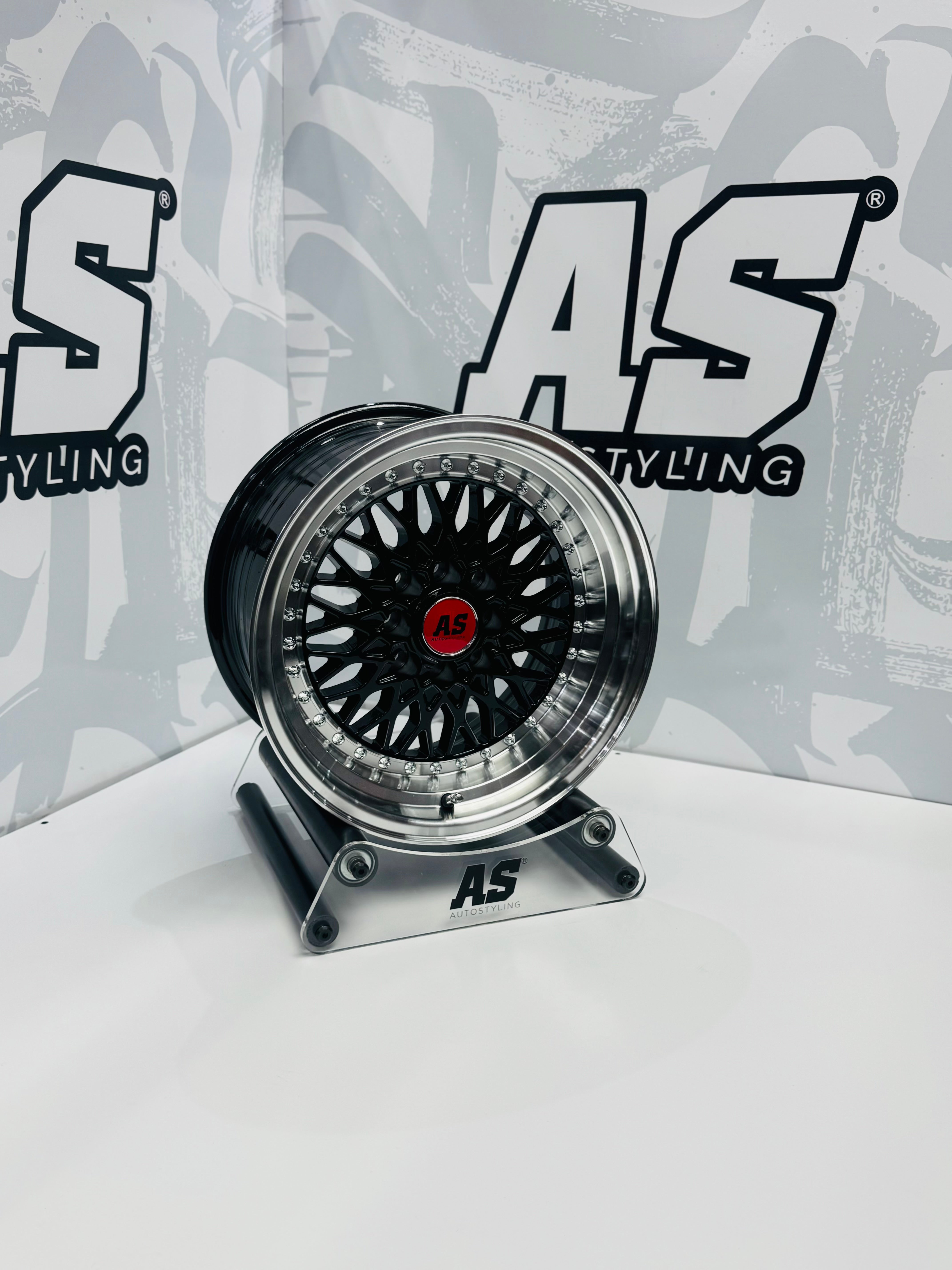 15” AS-7154 MESH  BLACK 4/100 4/114 wheels
