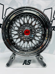 17” AS® CHROME WITH CHROME STUDS  4x100 & 5x100 8.5j/ 10j