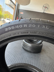 255/40/20 CONTINENTAL  SPORT CONTAC 5 TYRES  (USED) 50% TREAD sold in set of 2