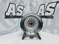 15” AS-7569 MESH  SILVER  4/100 4/114 wheels