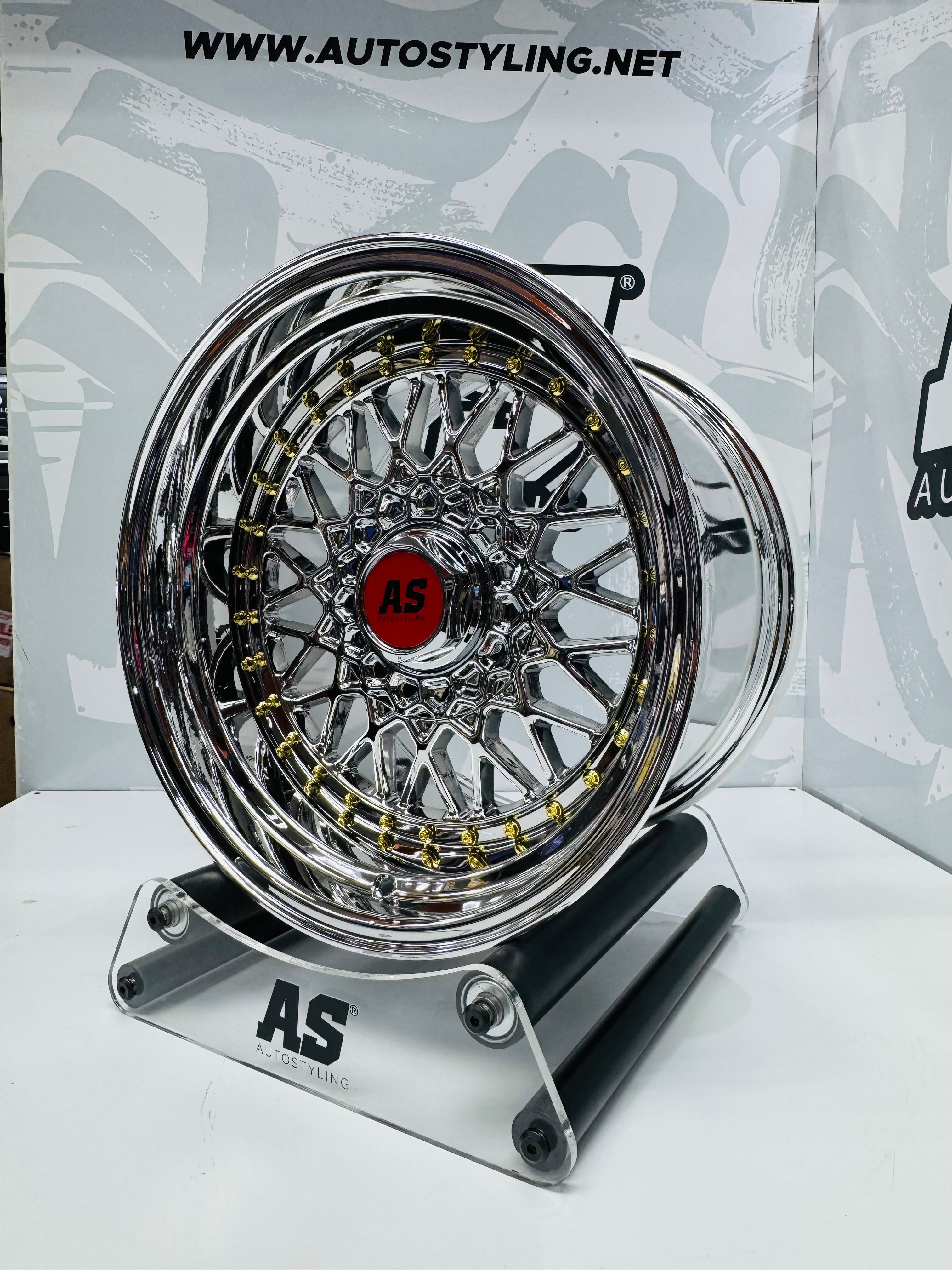 16” AS MESH BB5  CHROME 4/100PCD