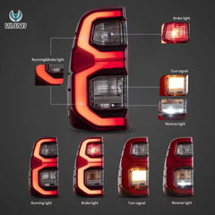 2015 to 2022 GD6 style Toyota Hilux SR5 8th Gens (GUN125,GUN126R) Vland LED Tail Lights With Dynamic Welcome Lighting