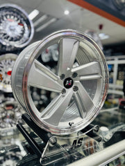 17” AS- MILTON DISHED 4/100 SILVER RIMS