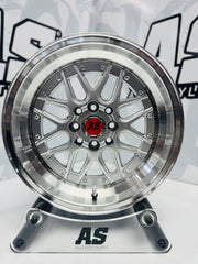 15” AS- 7407 4/100 4/114 HYPER SILVER